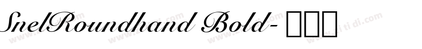 SnelRoundhand Bold字体转换